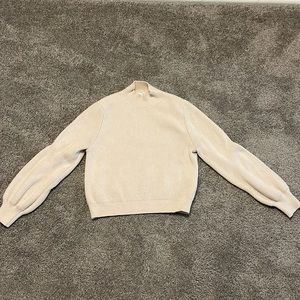 Zara cream mock-neck sweater. Size L